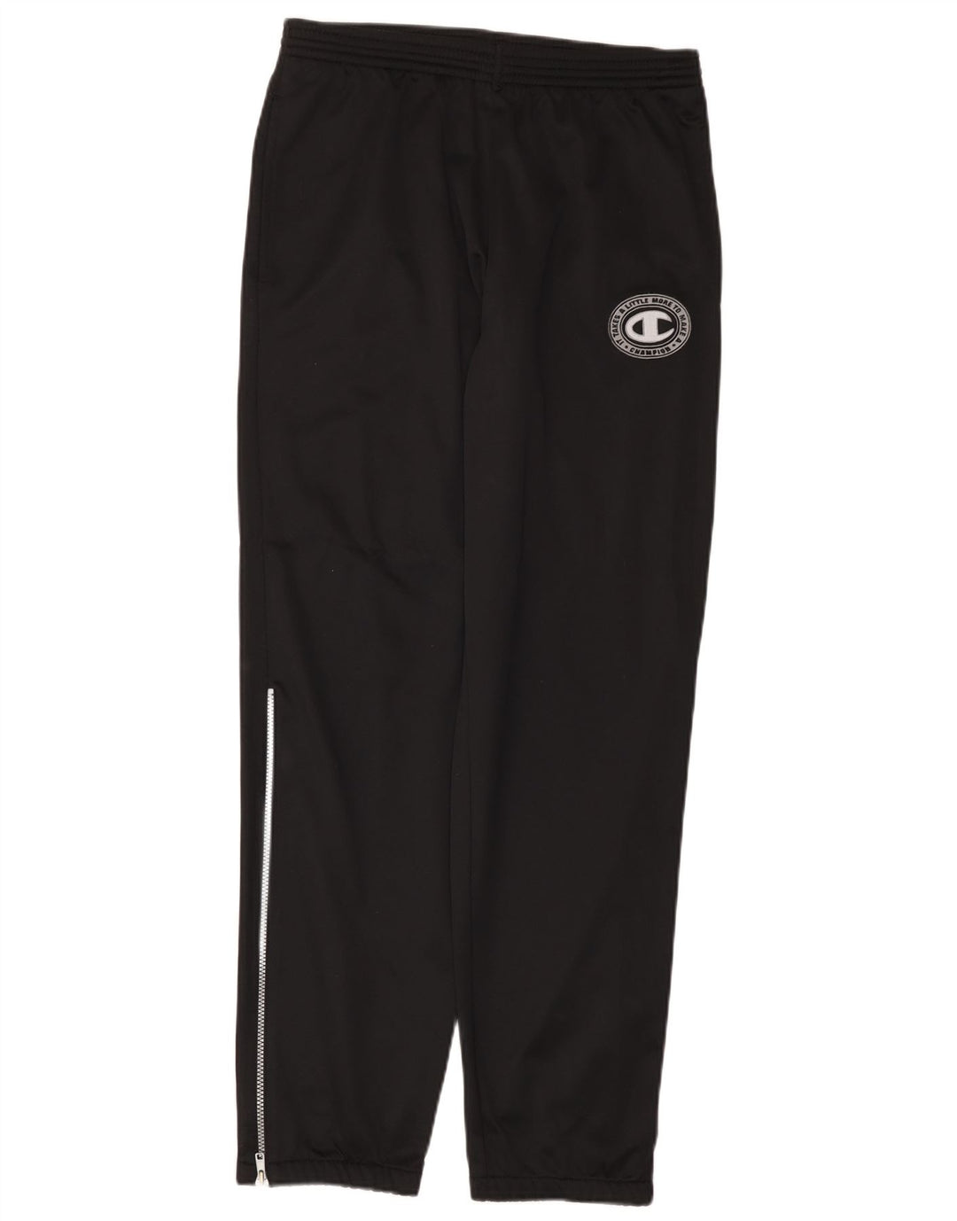 Pantaloni de trening Champion pentru bărbați, poliester mediu negru