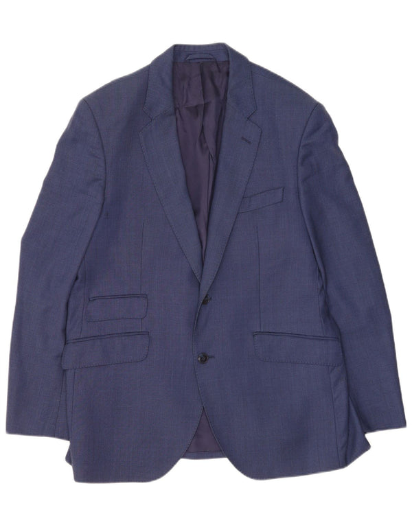 Sacou Hackett pentru bărbați cu 2 nasturi, UK 42 XL, lână albastră