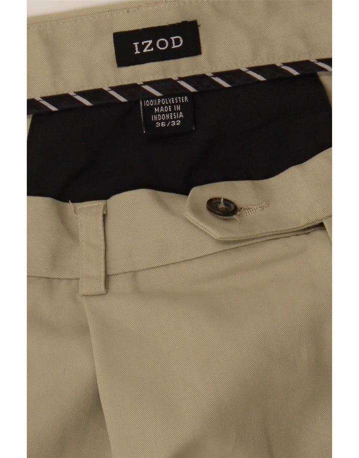 IZOD Mens Pegged Suit Trousers W36 L32 Green Polyester Vintage Izod and Second-Hand Izod from Messina Hembry 