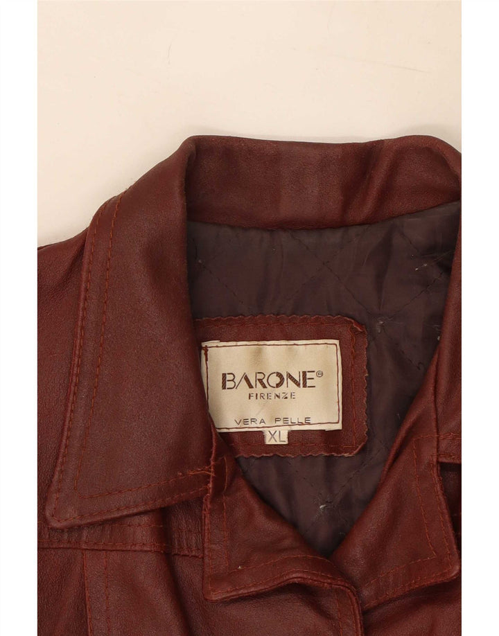 Jachetă de piele pentru femei Barone UK 18 XL maro
