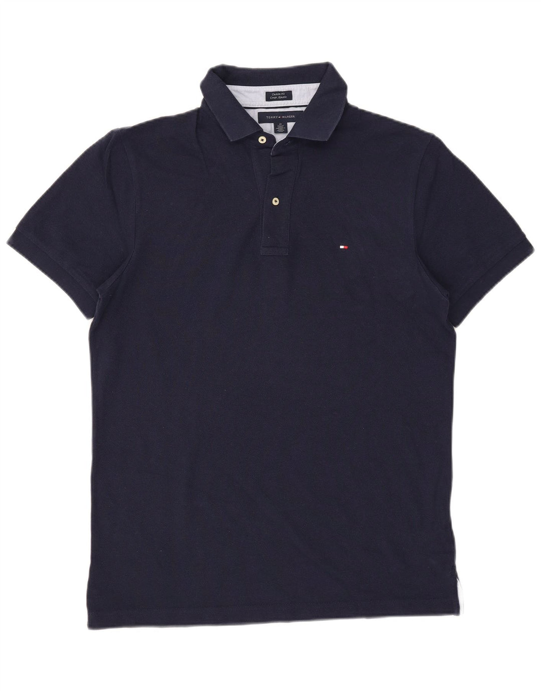 Tricou polo Tommy Hilfiger pentru bărbați, personalizat, din bumbac, albastru bleumarin