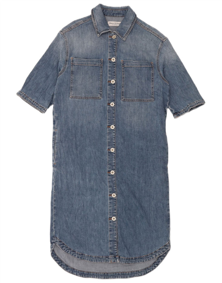 MARC O'POLO Rochie cămașă din denim cu mânecă scurtă Stockholm UK 4 XS Albastru