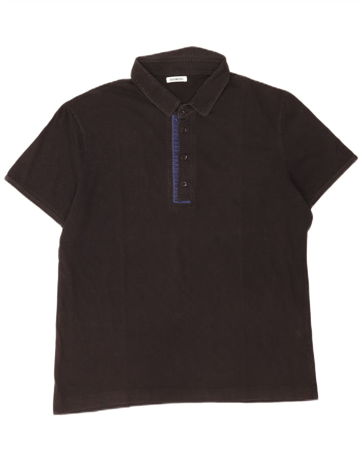 Tricou polo pentru bărbați Bikkembergs 2XL bumbac negru