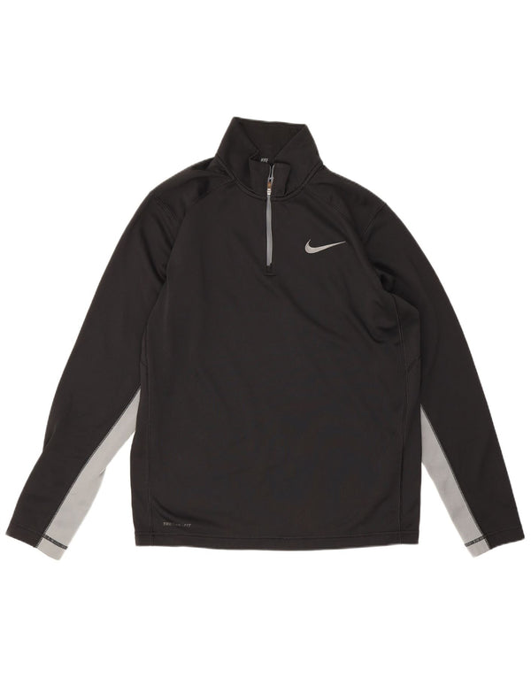 Top de trening Nike Therma-Fit Pullover pentru bărbați, mediu negru, bloc de culoare