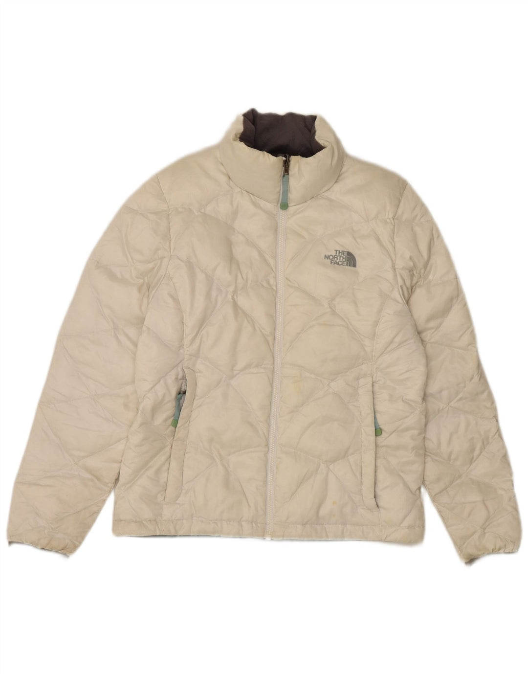 Jachetă căptușită pentru femei The North Face UK 16 Large din nailon alb