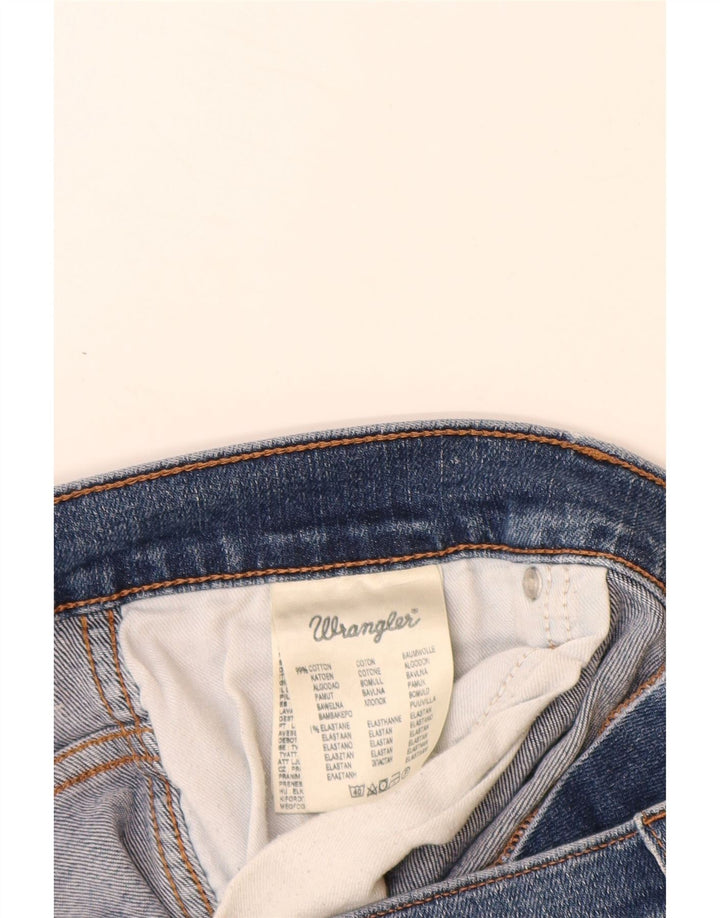 Blugi WRANGLER pentru femei Crank Straight W36 L32 Bumbac albastru