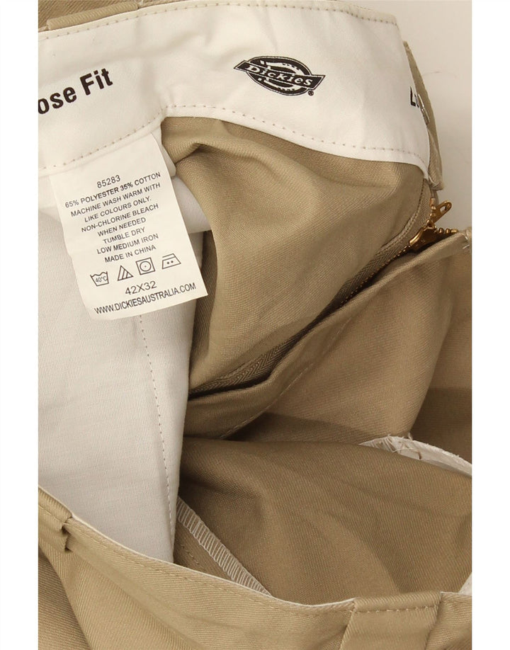 Pantaloni cargo largi pentru bărbați Dickies W42 L32 poliester bej