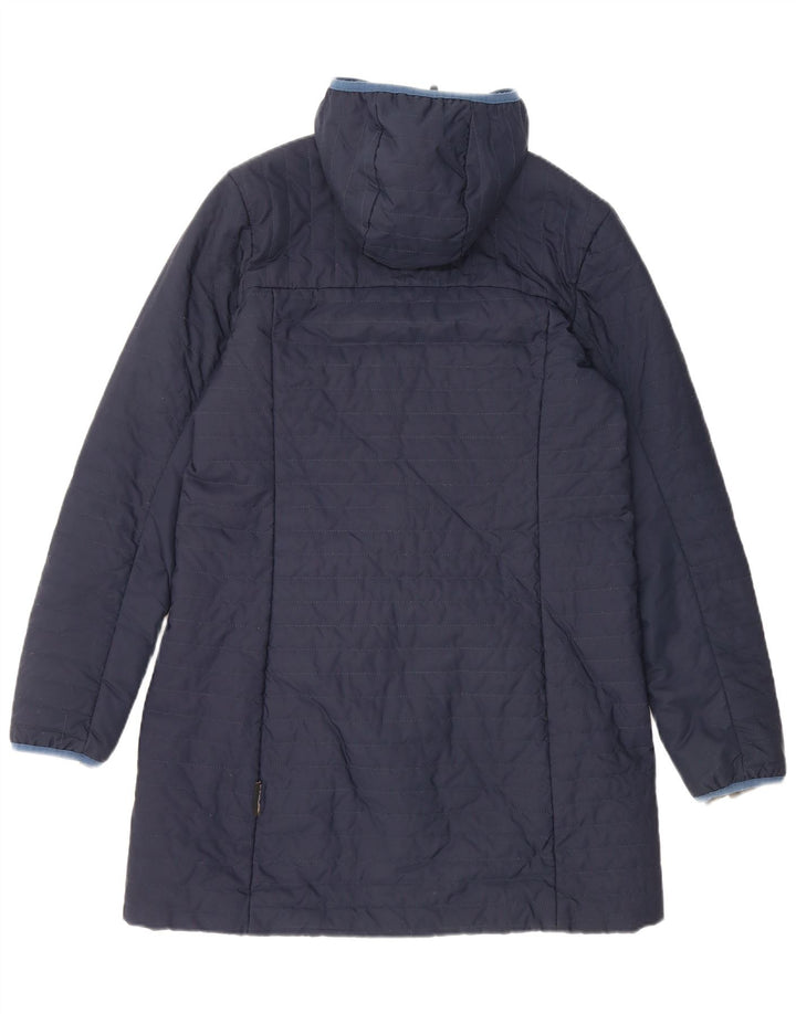 Jack Wolfskin Jachetă căptușită cu glugă pentru femei UK 12 Poliester mediu albastru bleumarin