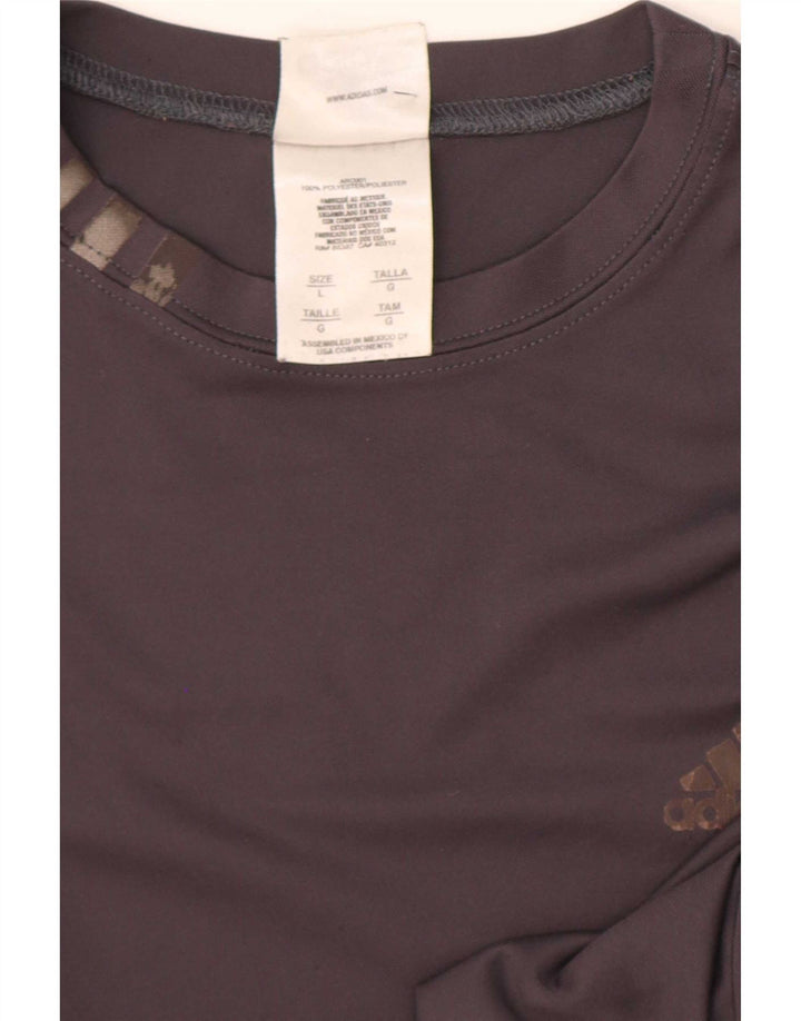 Tricou pentru bărbați Adidas Top mare poliester gri