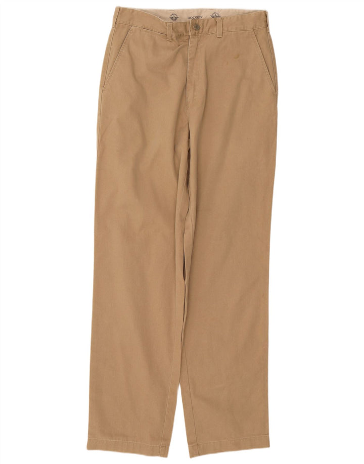DOCKERS Mens Straight Chino Trousers W33 L34 Beige