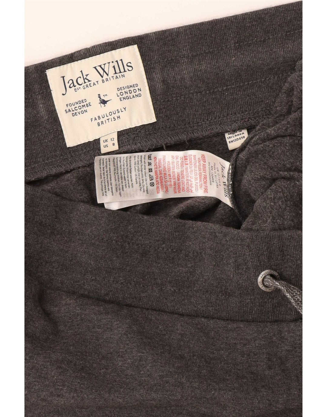 Pantaloni de trening cu grafic pentru femei Jack Wills Pantaloni de jogging UK 12 Gri mediu