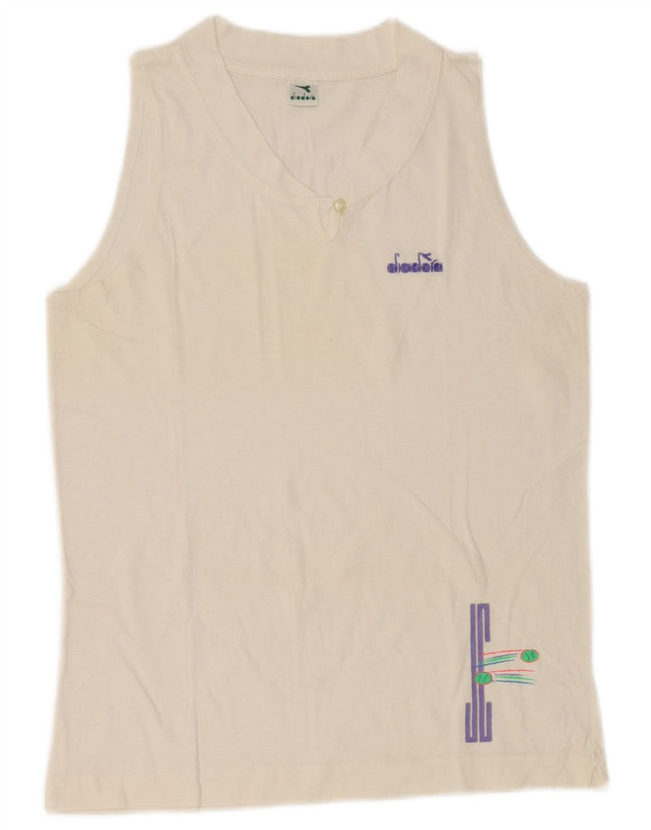 Vest Top pentru femei Diadora UK 12 Medium White