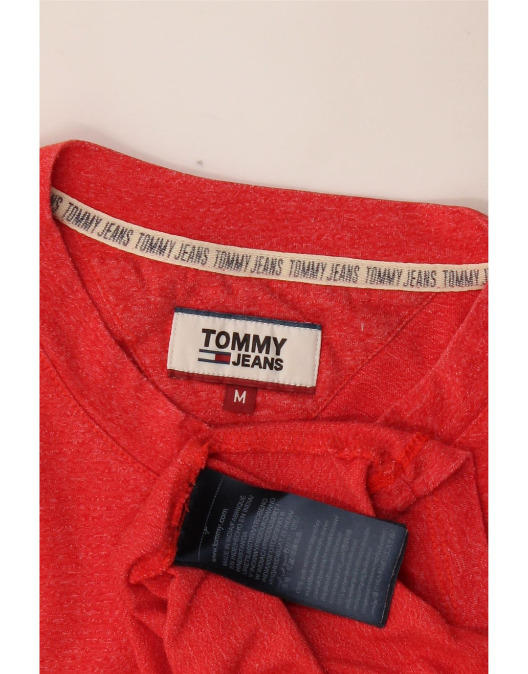 TOMMY HILFIGER Tricou pentru bărbați Top, mediu roșu, bumbac cu pete