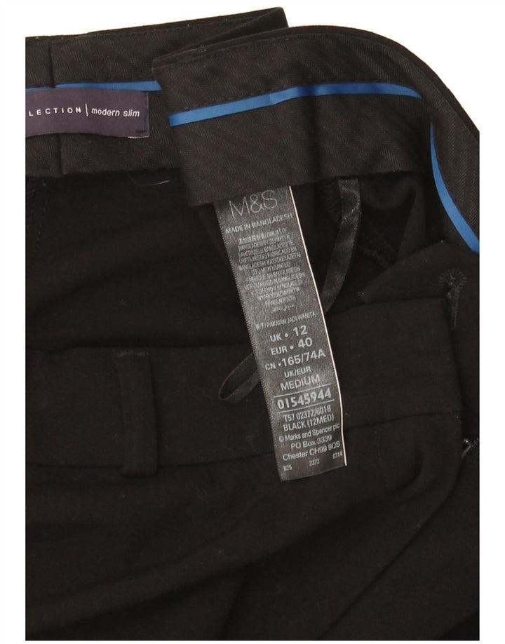 Pantaloni chino subțiri pentru femei Marks & Spencer UK 12 Medium W32 L29 Negru