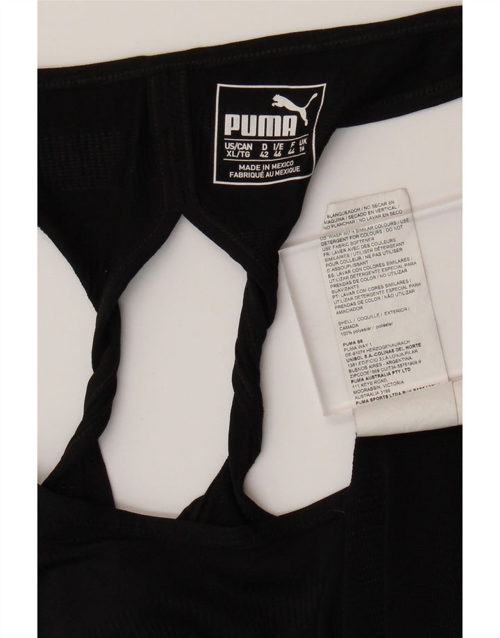 Top cu vestă grafică PUMA pentru femei UK 16, mare, negru, poliester