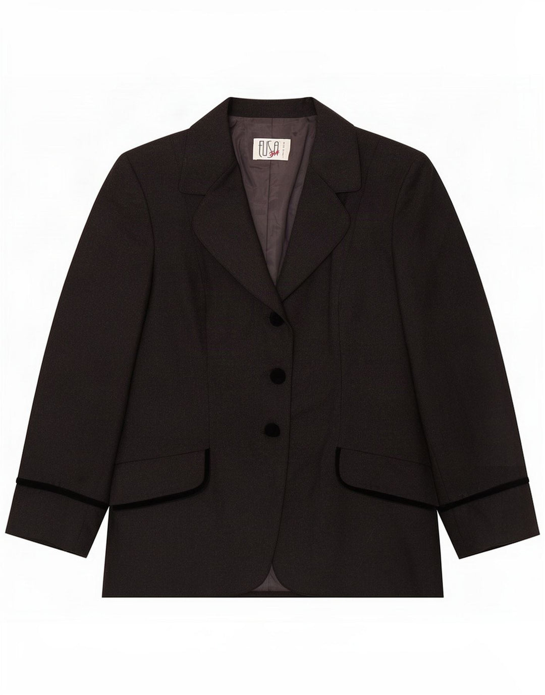 Vintage Femei 3 Button Blazer Jacket IT 50 XL Gri Lână virgină