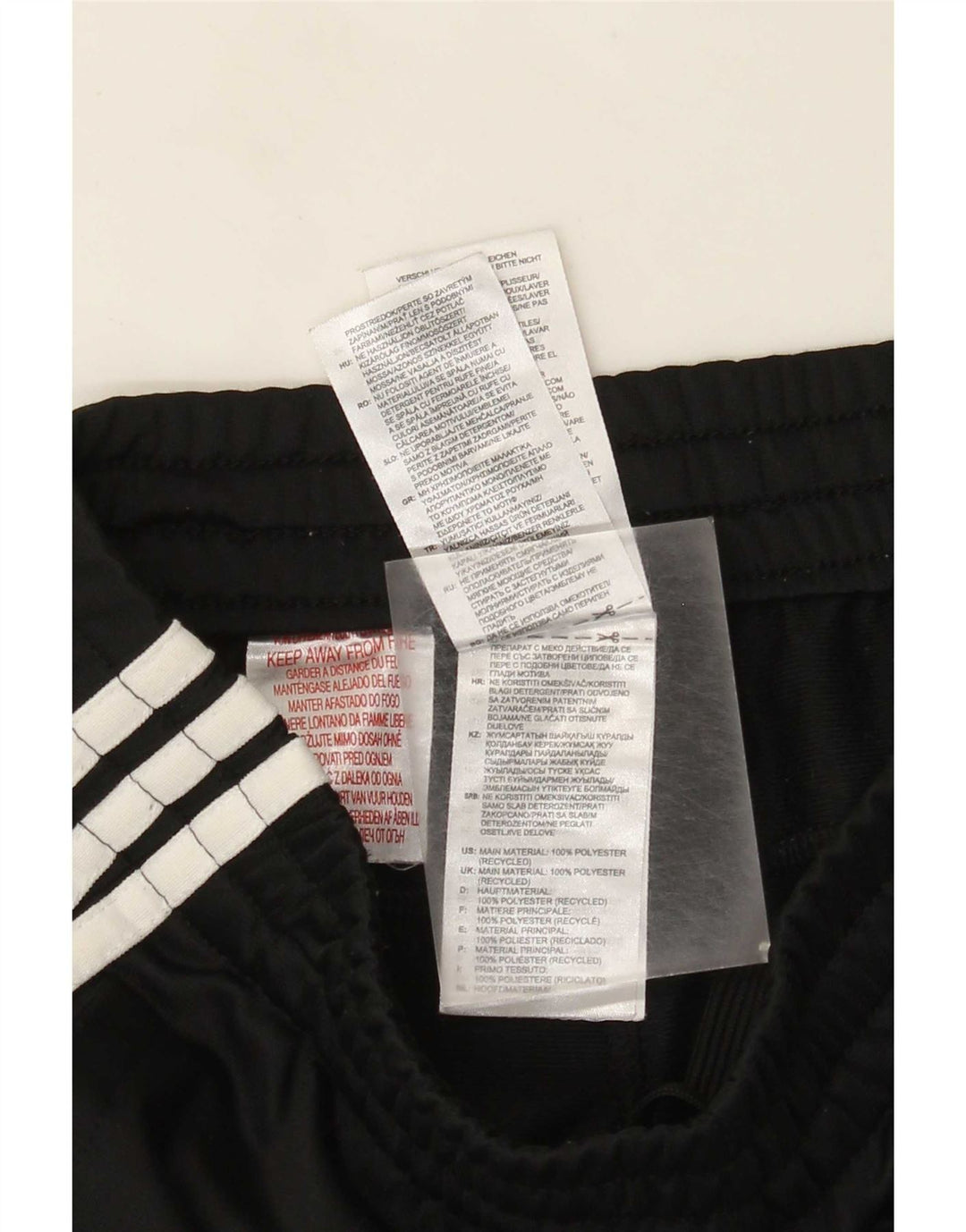 Pantaloni de trening Adidas baieti 9-10 ani poliester negru