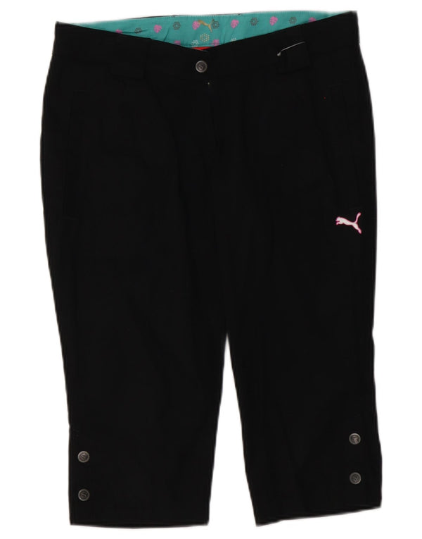 Pantaloni Capri Puma cu talie joasă pentru femei UK 8 Small W30 L17 Negru