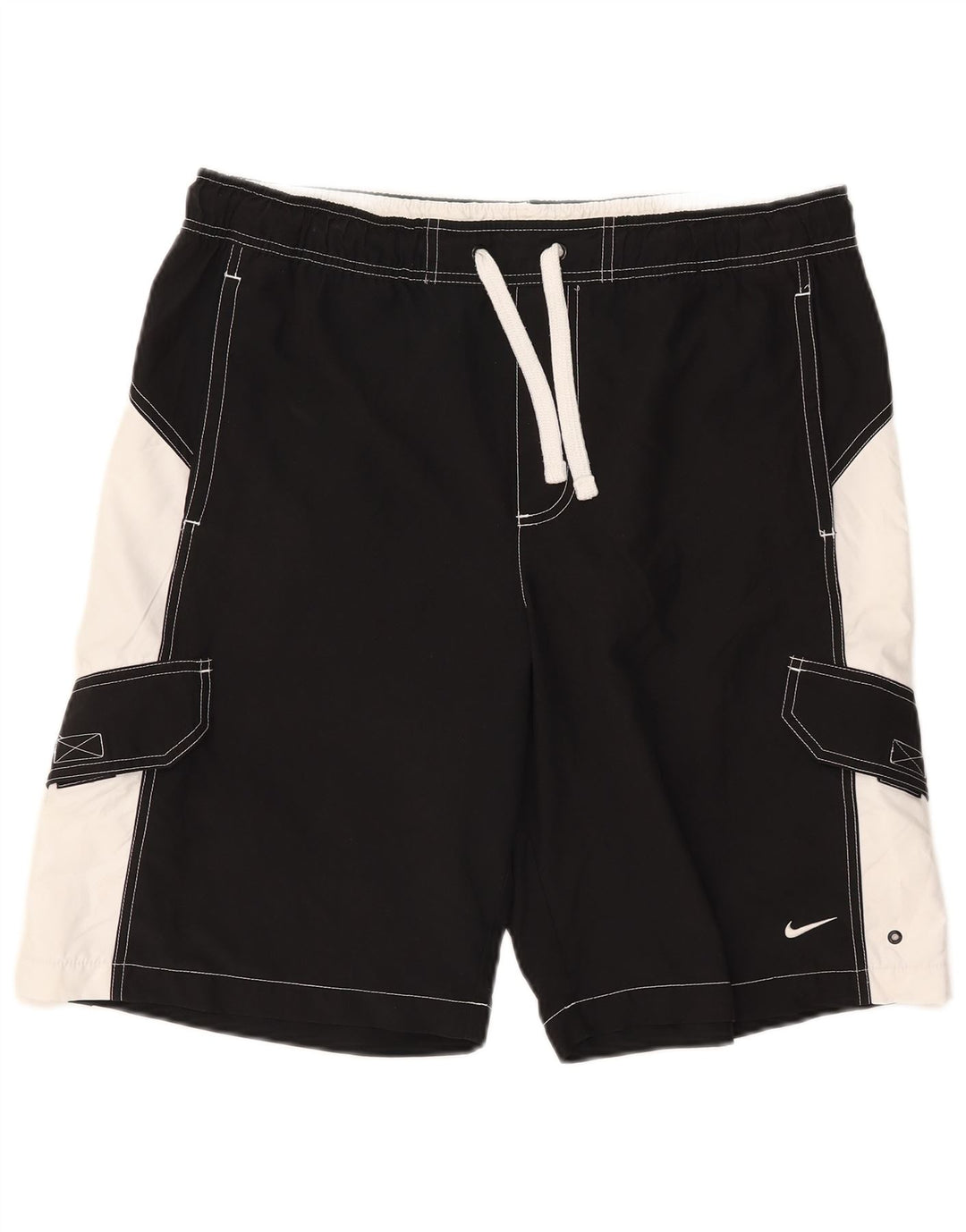 Pantaloni scurți de înot Nike pentru bărbați, mari, negru, poliester color bloc