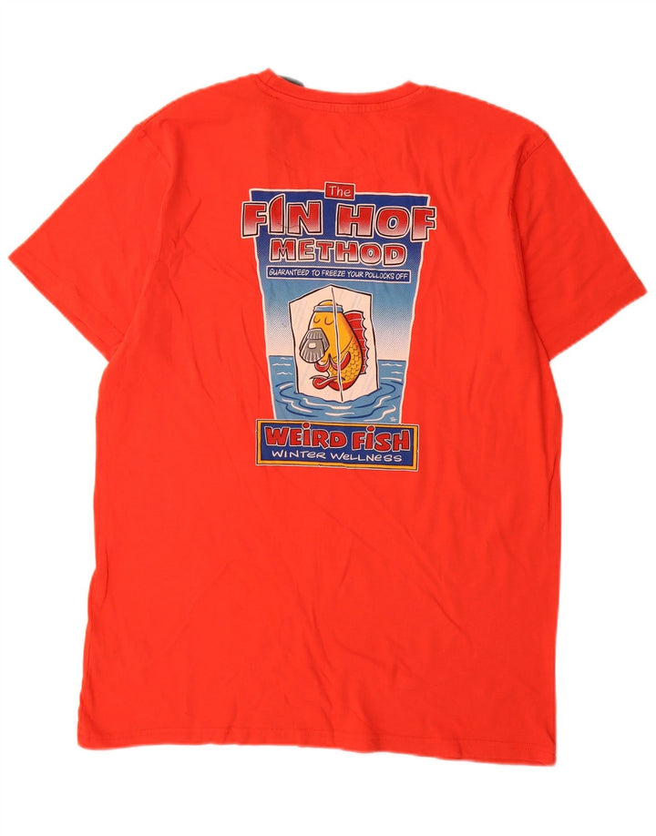 Tricou grafic pentru bărbați Weird Fish Top, bumbac roșu mediu