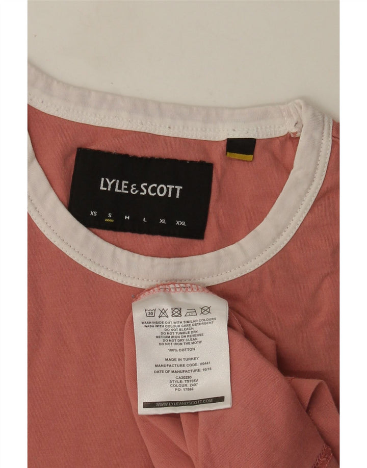 Tricou pentru bărbați Lyle & Scott Top mic din bumbac roz