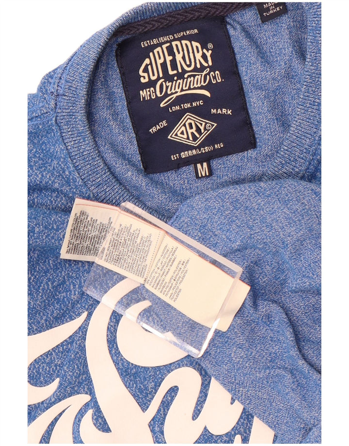 Tricou grafic pentru bărbați Superdry Top Medium Blue Pete Bumbac
