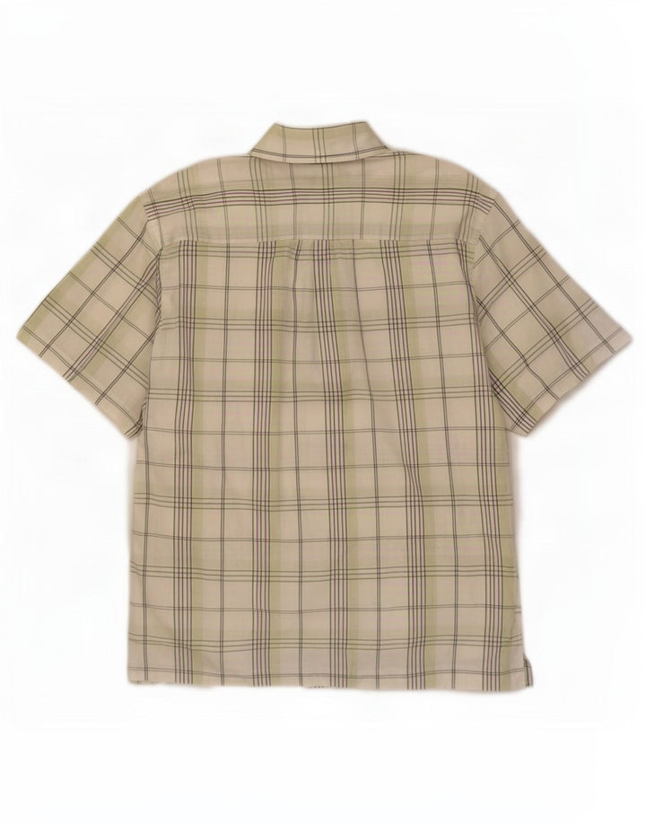 Cămașă cu mânecă scurtă pentru bărbați Ben Sherman, bumbac cu carouri verzi mari