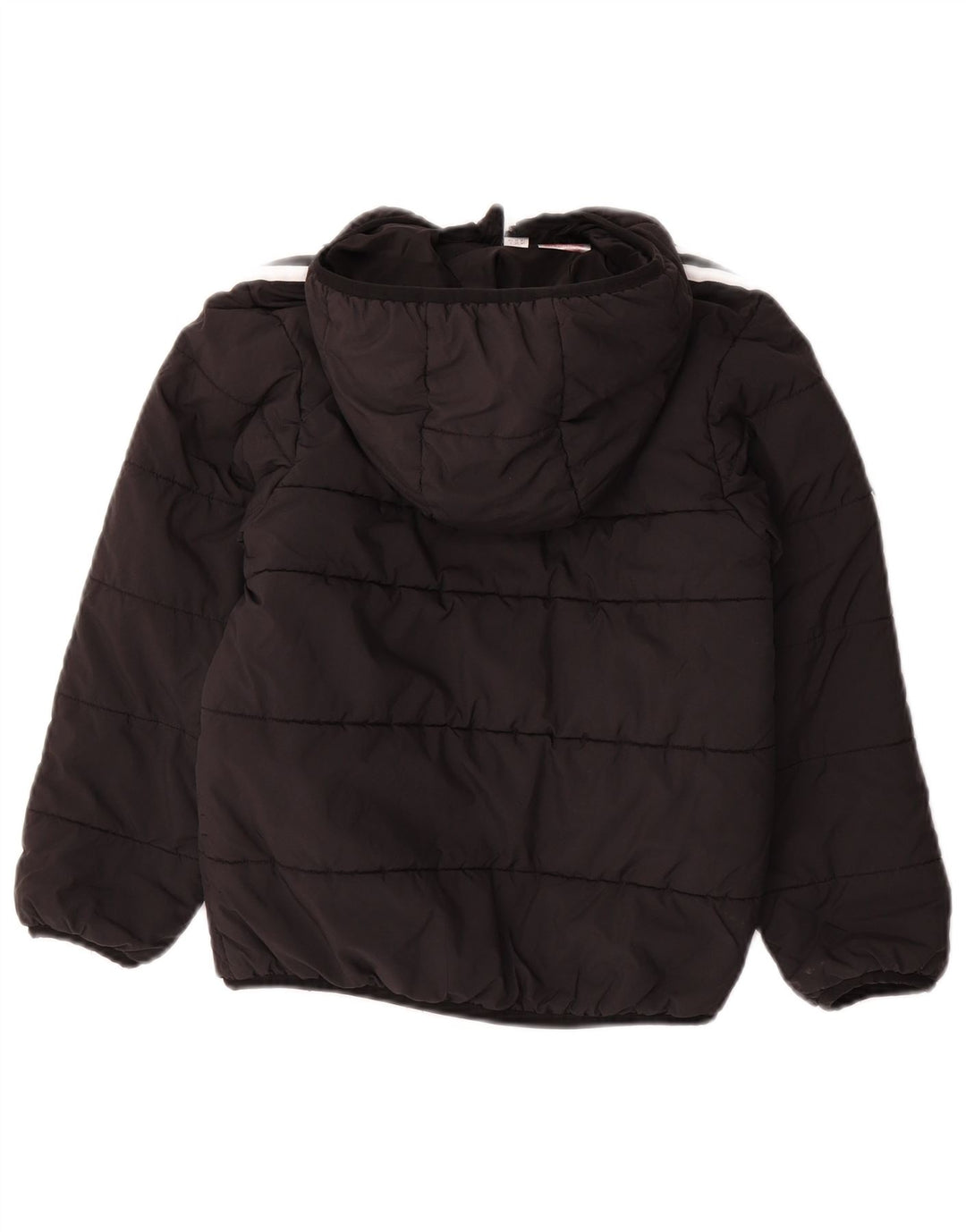 Jachetă căptușită cu glugă ADIDAS pentru băieți 7-8 ani poliester negru