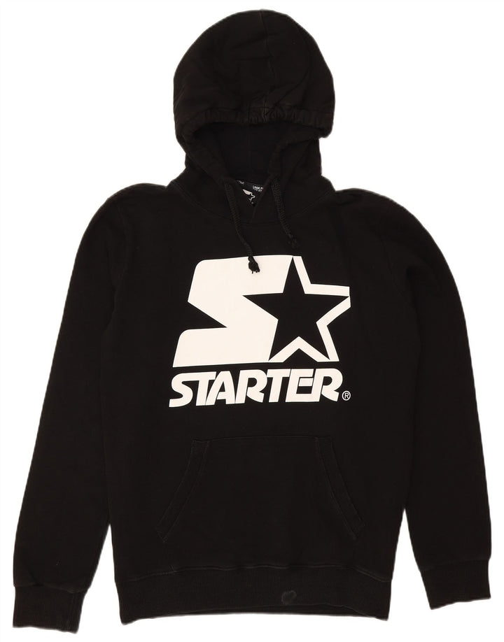 Jumper pentru bărbați Starter cu glugă grafică, mediu negru