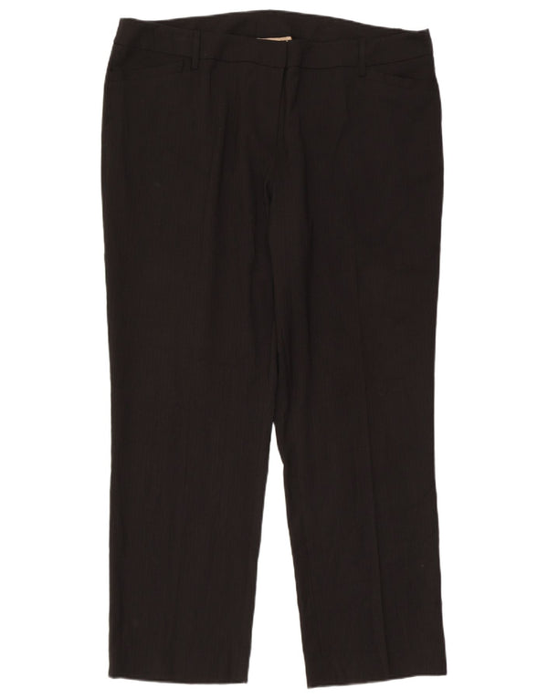 Pantaloni casual drepti pentru femei Marks & Spencer UK 18 XL W40 L31 Negru