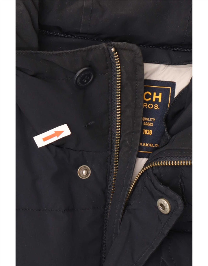 Jachetă căptușită cu glugă pentru bărbați Woolrich UK 36 Poliester bleumarin mic