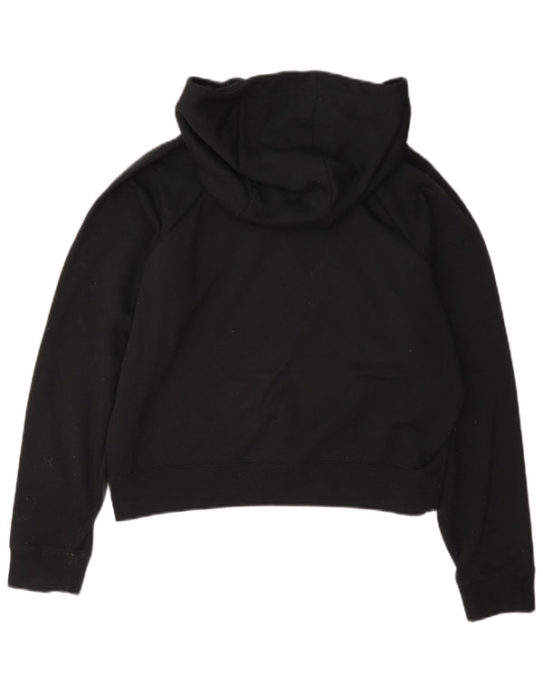 Jumper Nike pentru femei oversized Graphic Crop Hoodie UK 10 Bumbac negru mic