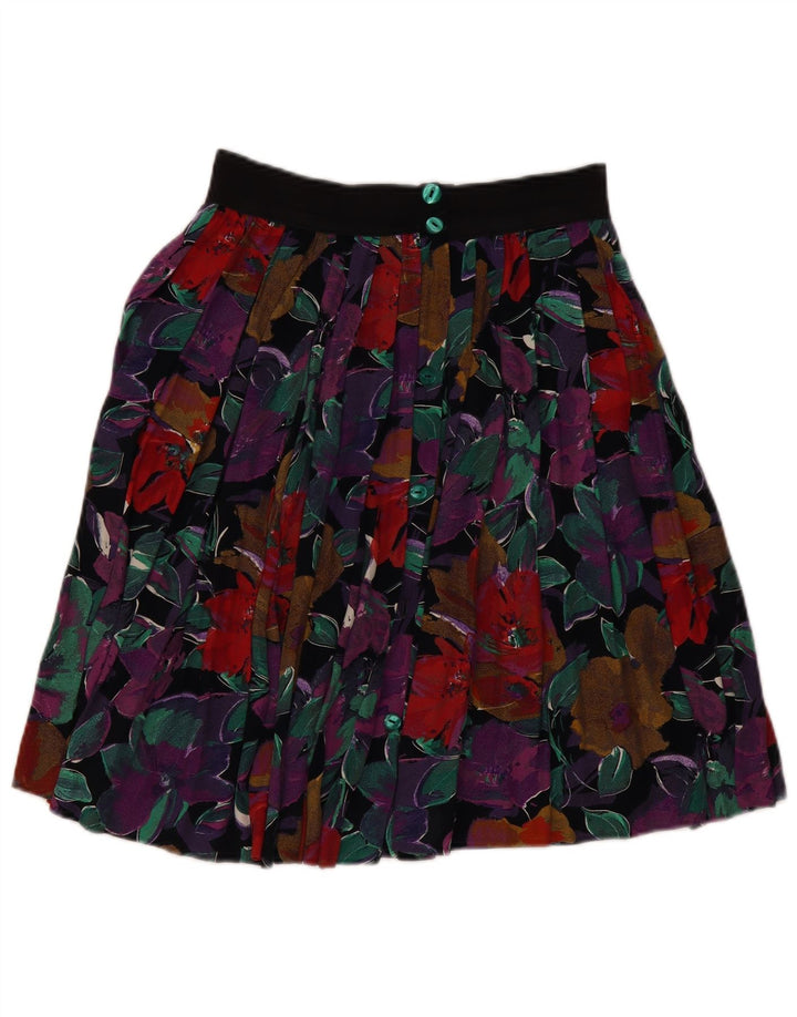 Fusta evazată pentru femei Vintage W30 Medium Multicolor Floral