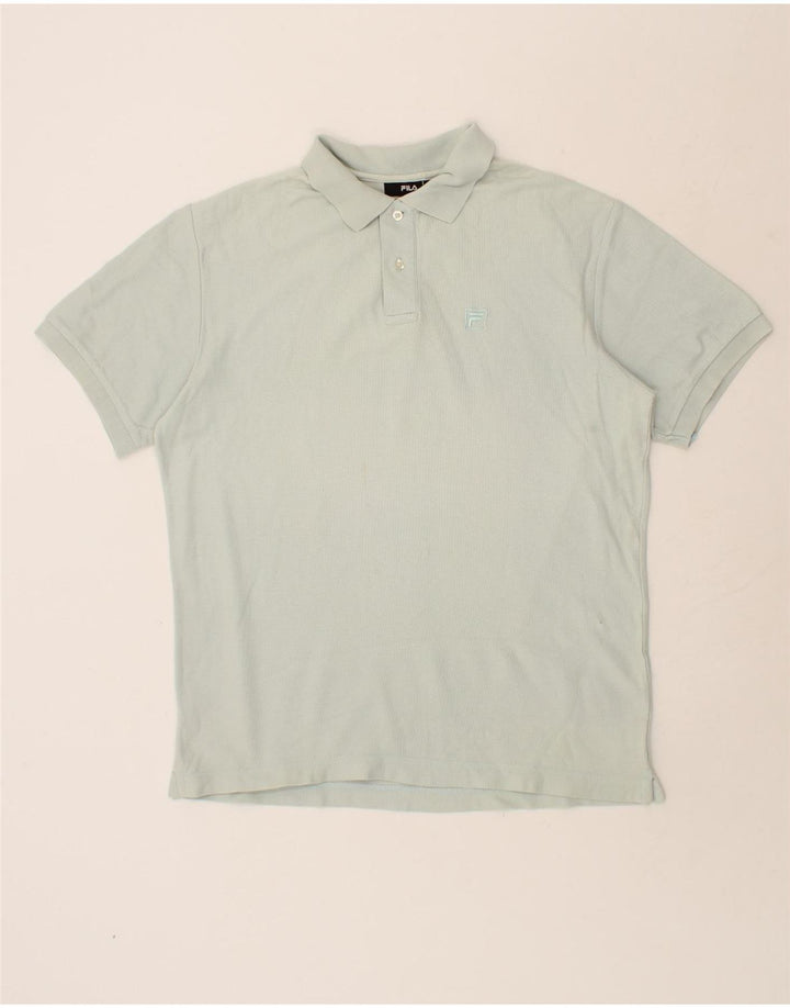 FILA Mens Polo Shirt XL Blue Cotton Vintage Fila and Second-Hand Fila from Messina Hembry 