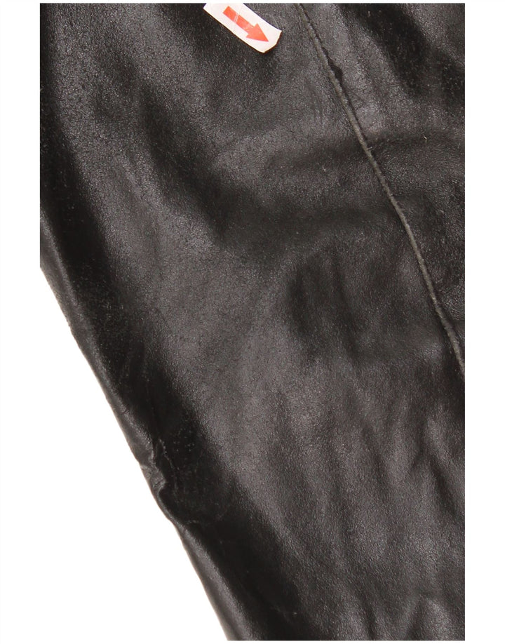 Jachetă de piele vintage pentru bărbați UK 38 Medium Black Leather