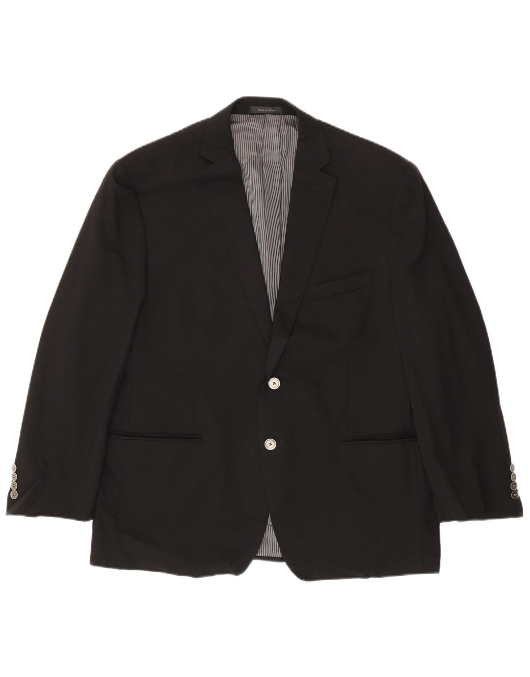 Jachetă Blazer pentru bărbați Calvin Klein cu 2 nasturi UK 44 Lână neagră mare