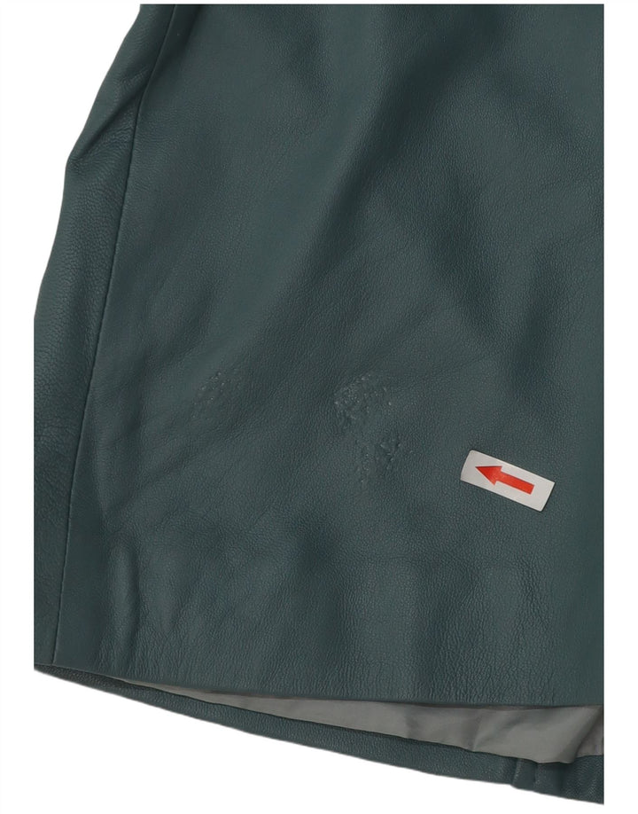 Palton de piele supradimensionat pentru femei Via Appia UK 14 Piele albastră medie