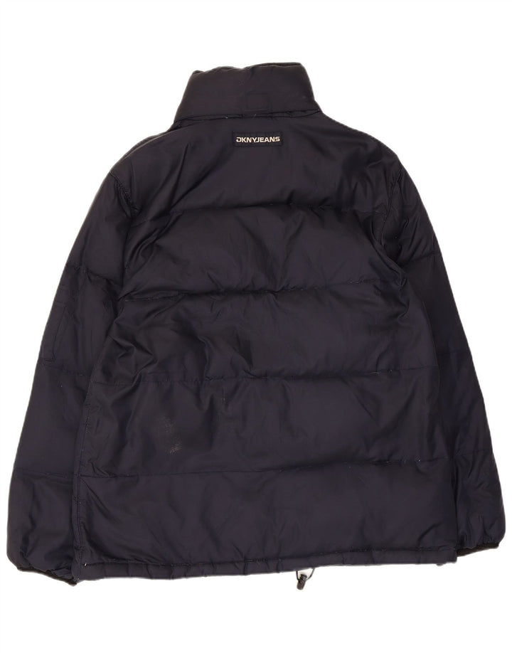 Jachetă căptușită supradimensionată pentru femei Dkny UK 10 Small Nailon bleumarin