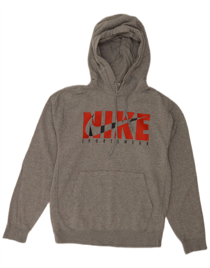 Pulover Nike Graphic Regular Fit pentru bărbați, bumbac mic, gri