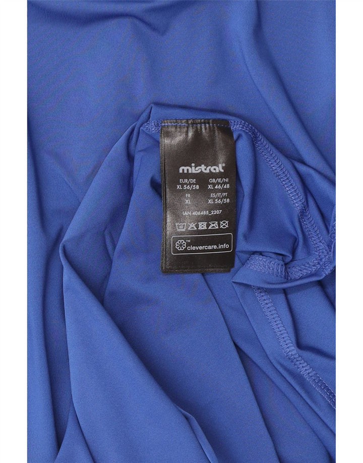 Mistral Top Graphic pentru Bărbați cu Mâneci Lungi XL, Bloc de Culoare Albastru, Poliester