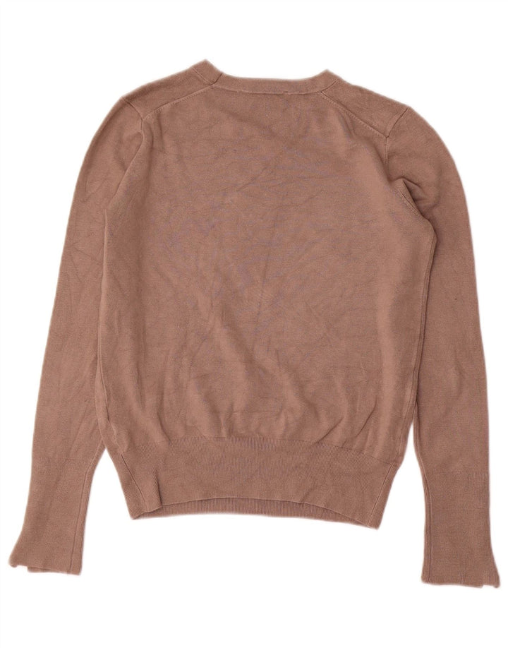 Pulover pentru damă Zara cu gât turnut, UK 12, viscoză maro medie