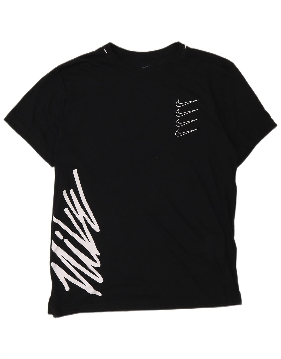 Tricou grafic Nike Dri Fit Standard Fit Top Mic Negru Poliester
