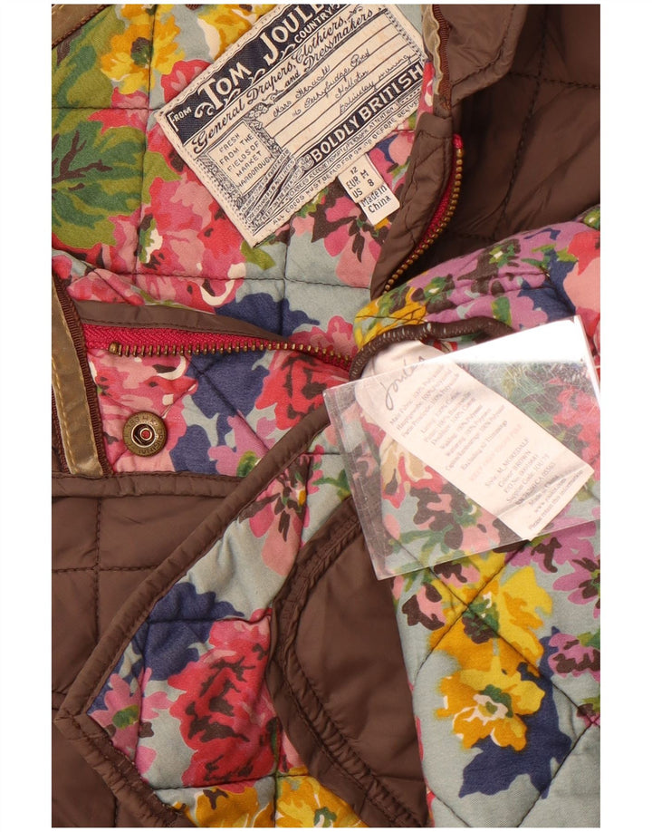 Jachetă matlasată Joules pentru femei UK 12, bumbac gri mediu