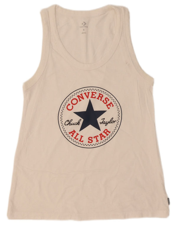 Top cu vestă grafică Converse pentru femei UK 8 Small White
