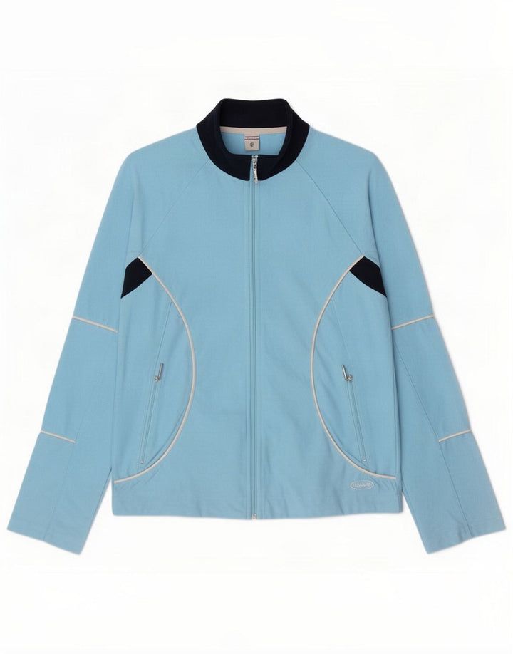 Brugi Womens Trening Top Jacket IT 44 Medium Blue Colorblock Poliester