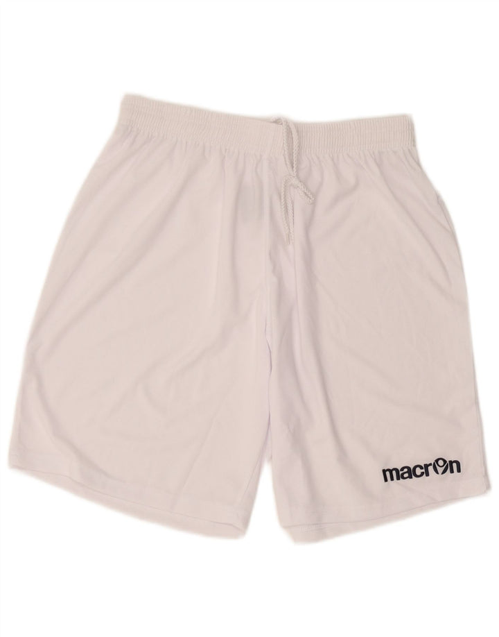 Pantaloni scurți de sport grafic pentru bărbați Macron XL, alb