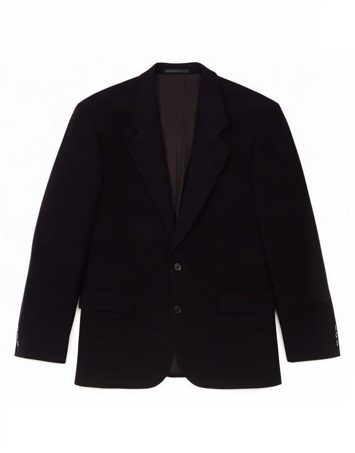 Blazer pentru bărbați Hugo Boss cu 2 nasturi EU 48 Lână medie albastru bleumarin
