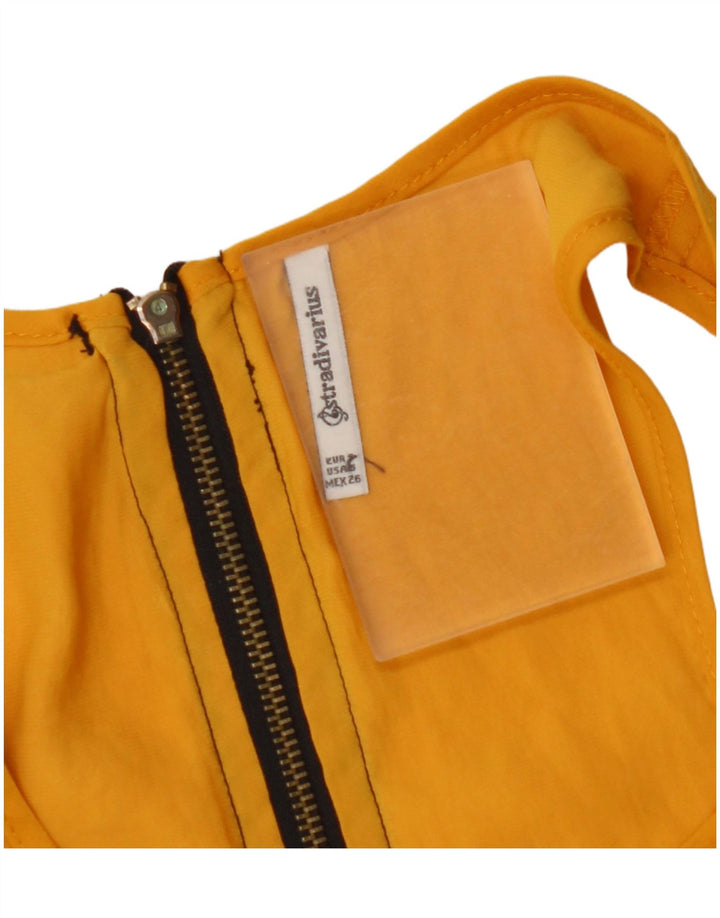 STRADIVARIUS Bluză fără mâneci pentru femei UK 10 Small Yellow