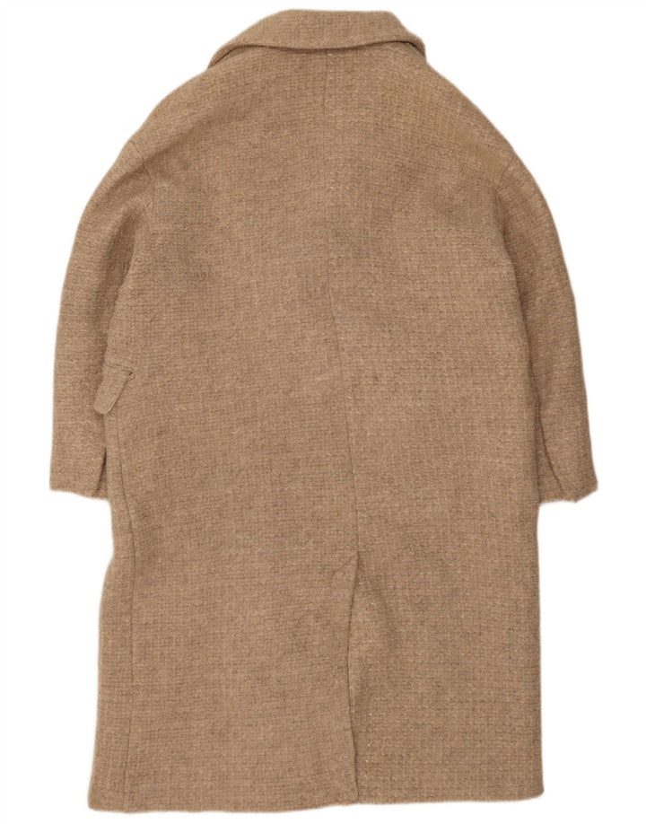 Palton dublu pentru femei Zara UK 42 XL Lână bej