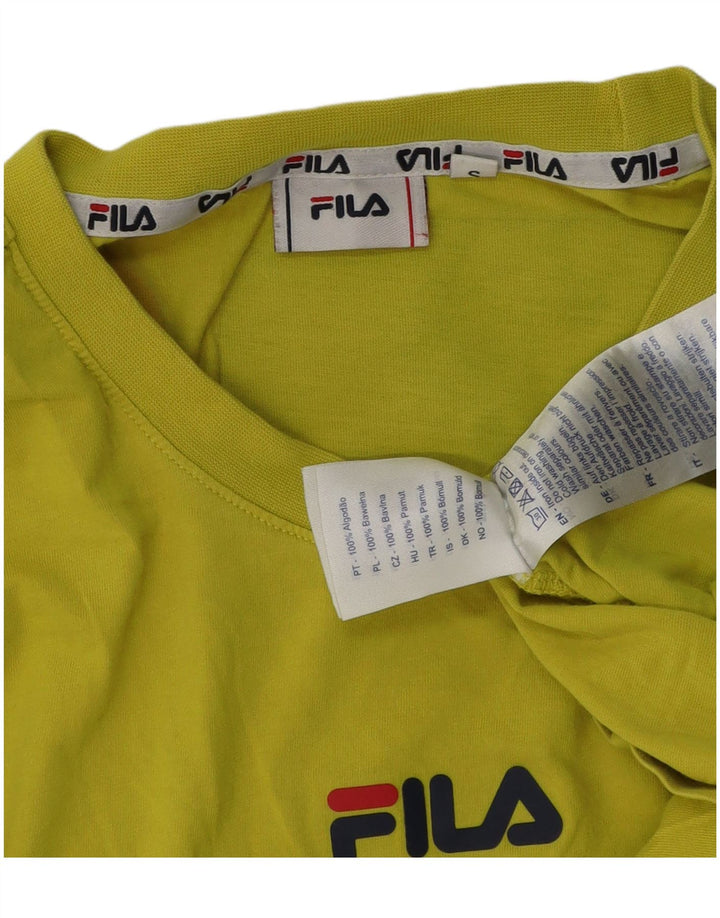 Tricou cu grafic Fila pentru bărbați Top mic verde bumbac